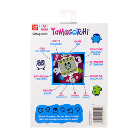 Tamagotchi Original pink shell with heart motif and friendly look.