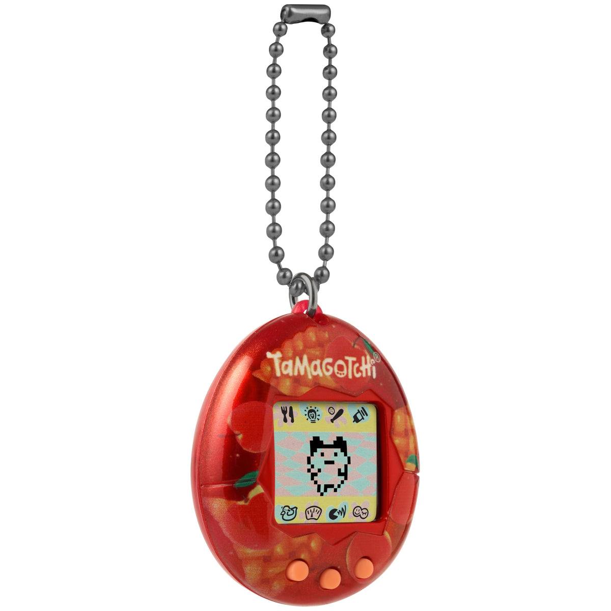 Tamagotchi Original orange buttons for easy handheld interaction.