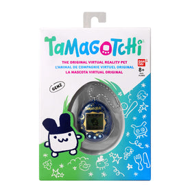 Back view of Tamagotchi Original Starry Shower showing durable, pocket-friendly design