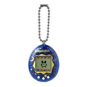 Front view of Tamagotchi Original Starry Shower highlighting compact, on-the-go entertainment