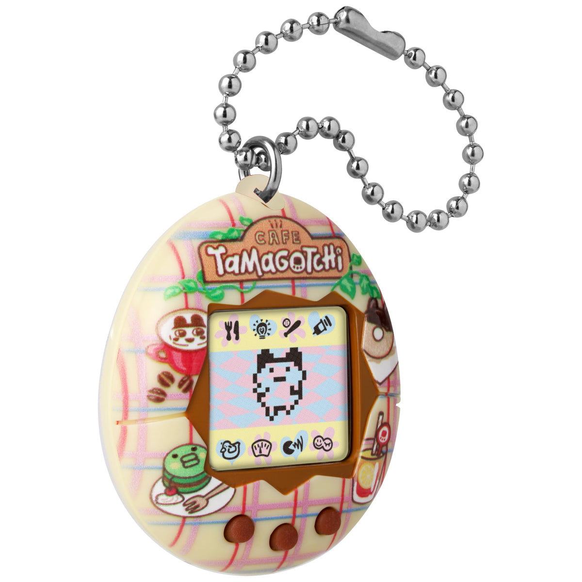 Tamagotchi Original Tama Cafe character game enhances interactive play.