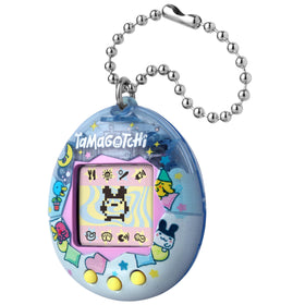 Tamagotchi Original Tama Pajama attached to a chain for portable play.