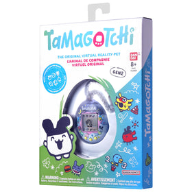 Tamagotchi Original Tama Pajama on a bag for easy carry.