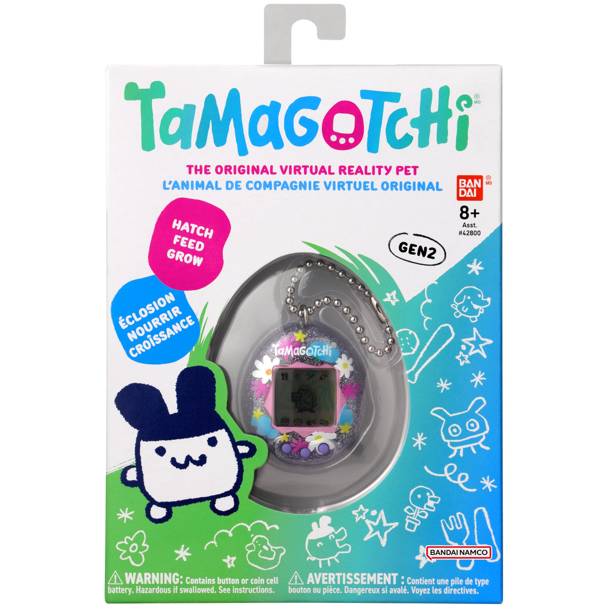 Tamagotchi Original white tamagotchi figure in classic design.