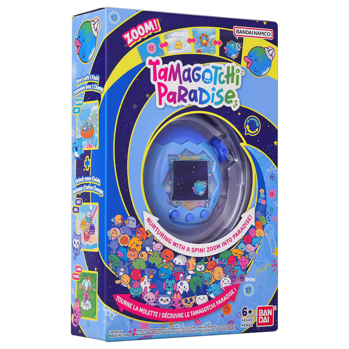 Tamagotchi Paradise Blue Water connect with friends enables cross-device social play