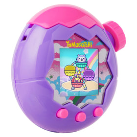Tamagotchi Paradise breed play scene showing generation from parent Tamagotchis.