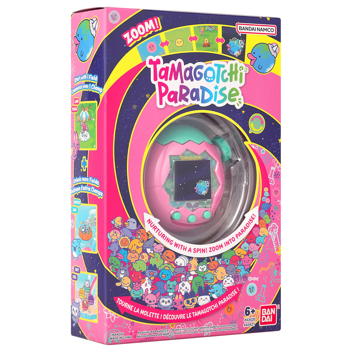 Tamagotchi Paradise Sky Field unlocks new characters and challenges.