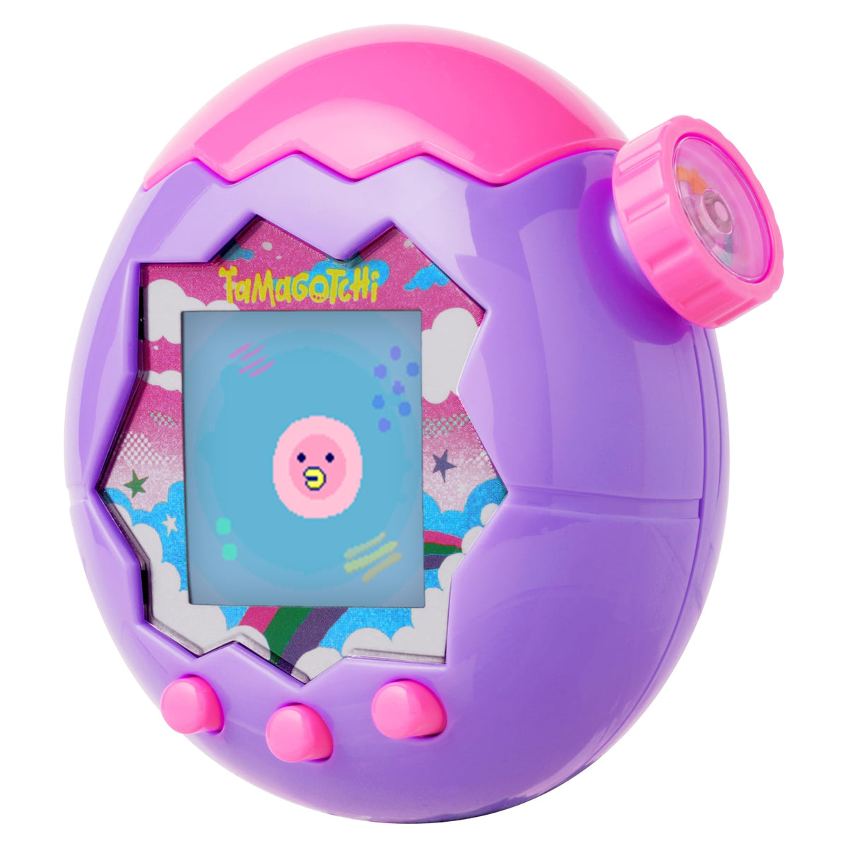Tamagotchi Paradise three fields screen featuring Sky, Land, and Water areas.