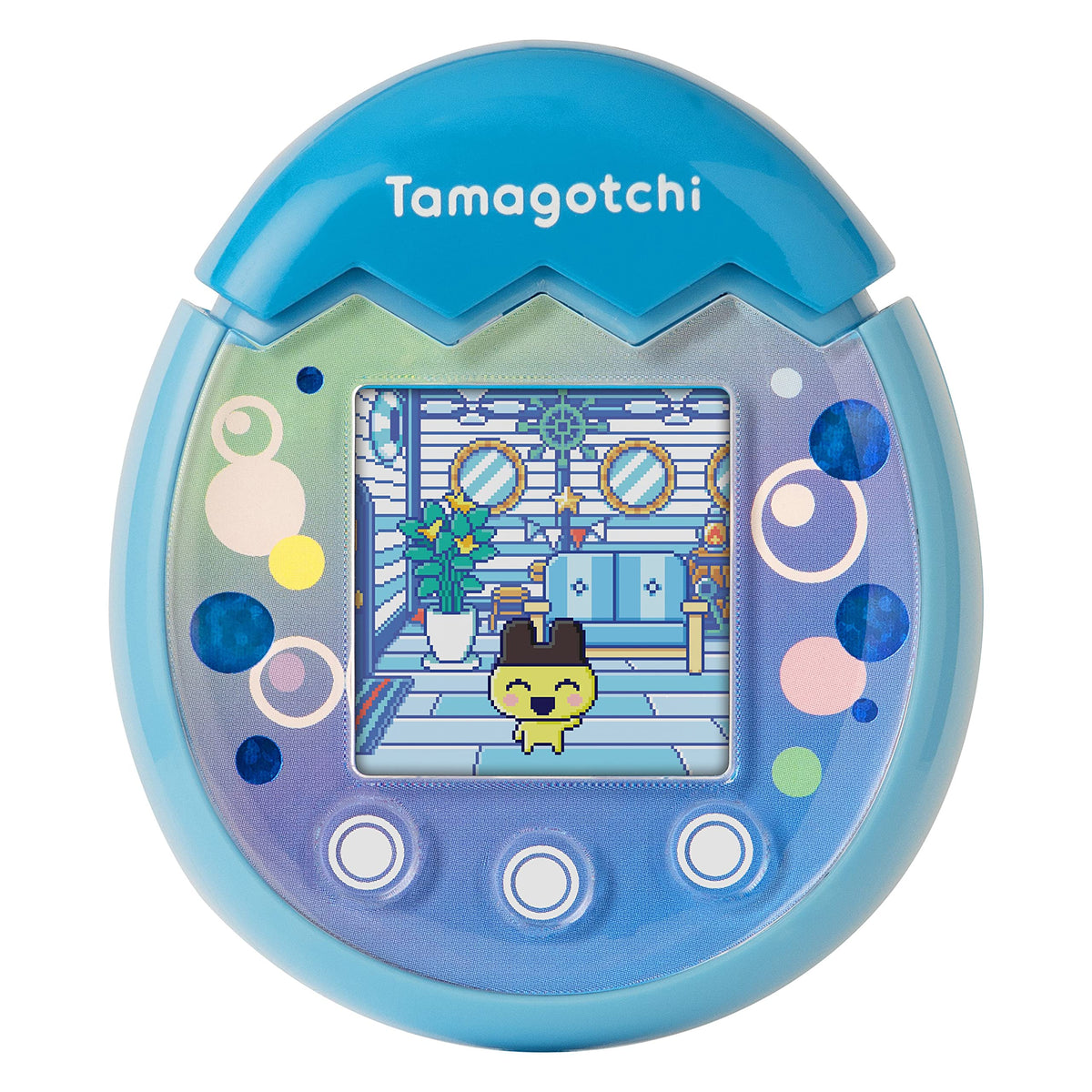 Tamagotchi Pix Ocean Blue egg development changes with care.