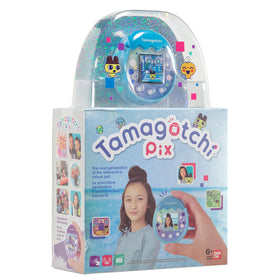 Tamagotchi Pix Ocean Blue social network feature for sharing with friends.