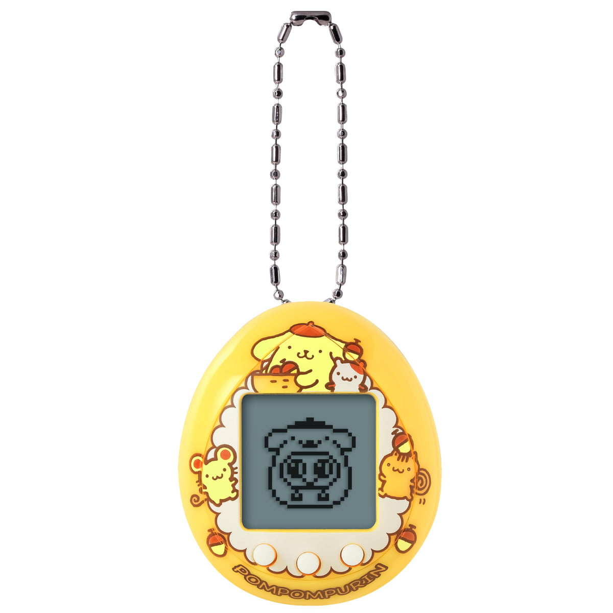 Tamagotchi Pompompurin Magical Pink design with floral accents for collectors.