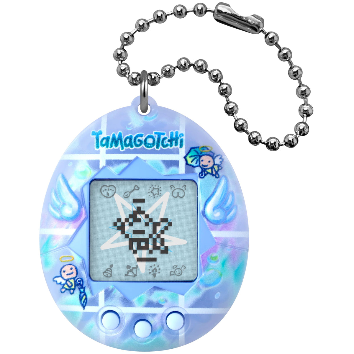 Tamagotchi Rainy Angel shell with three dimensional wings for stylish, portable play
