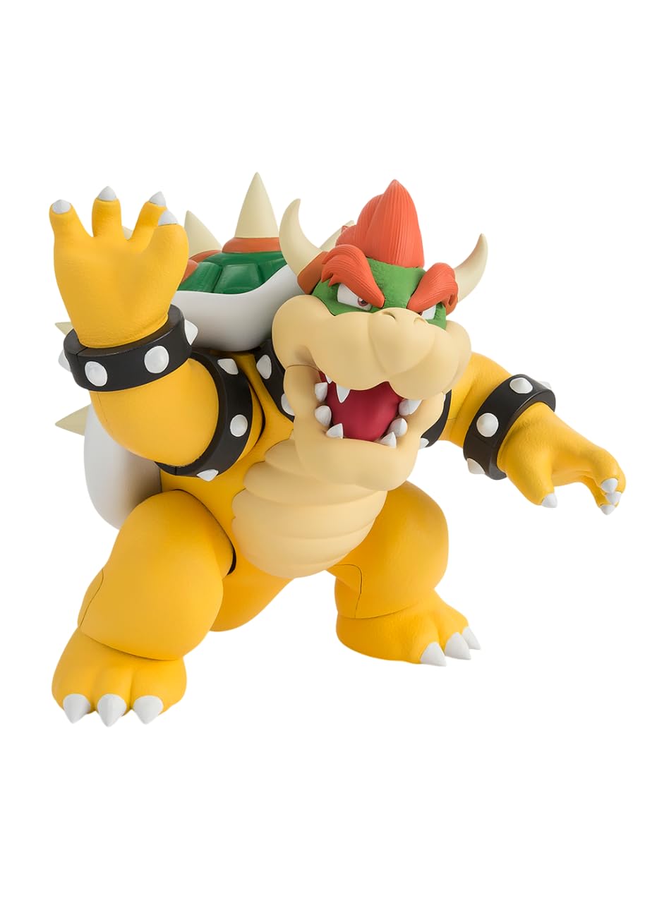 TAMASHII NATIONS Bowser S.H.Figuarts front view shows articulated pose options for dynamic displays.