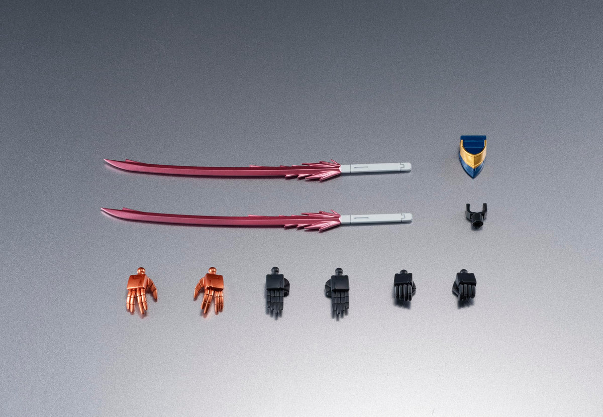 Detailed sculpt and textures of Burning Renewal Gundam for realistic display.