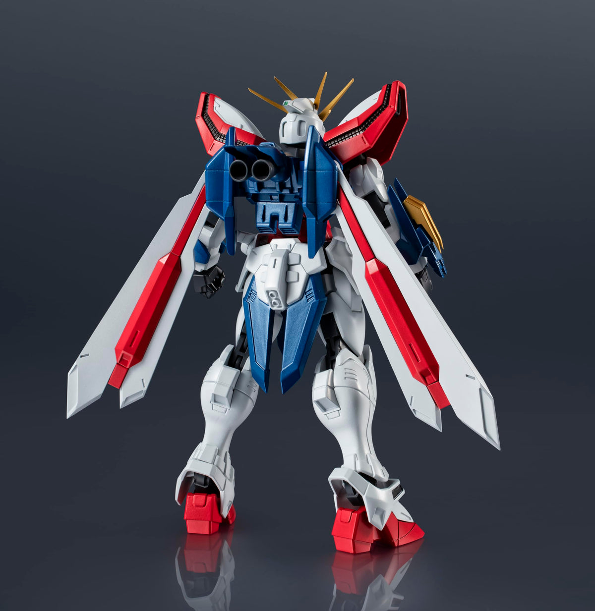 Tamashii Nations Burning Renewal Gundam Universe interchangeable hands for expressive gestures.