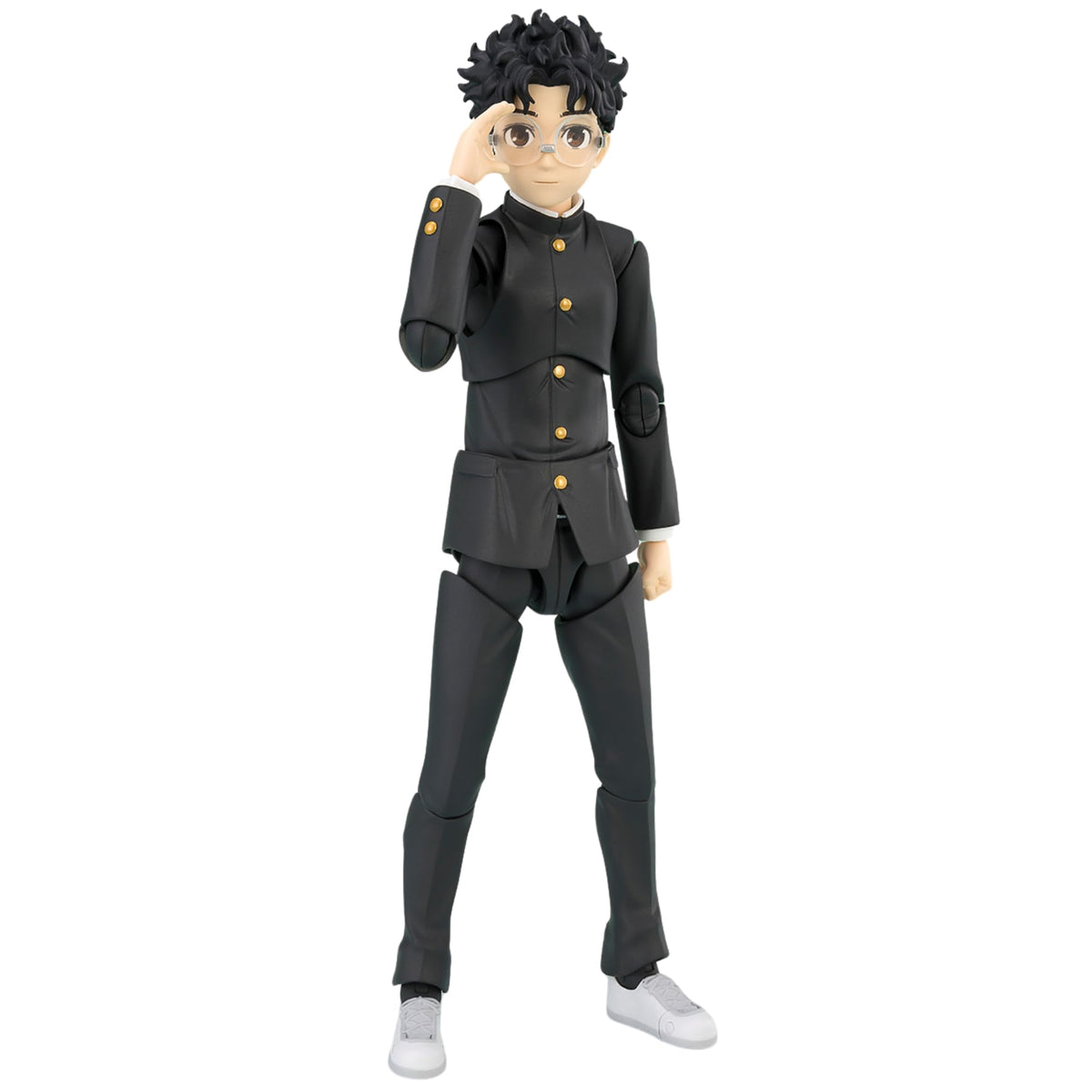 Tamashii Nations Okarun S.H.Figuarts front view for dynamic poseability.