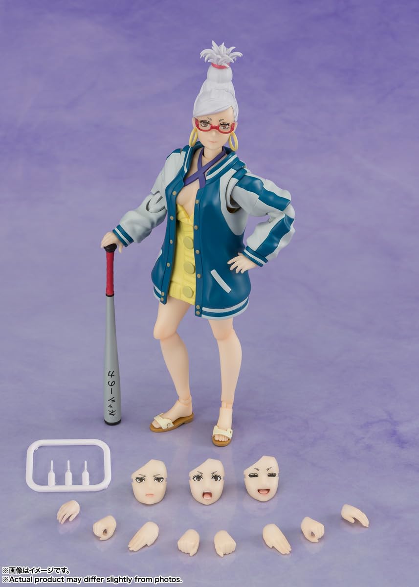 Tamashii Nations DanDaDan Seiko S.H.Figuarts bat attachment for action poses.