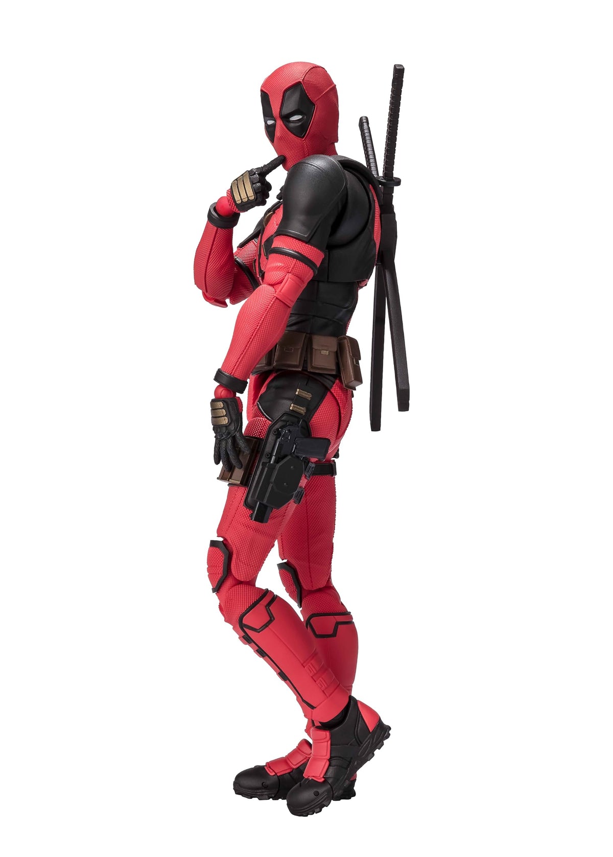 Tamashii Nations Deadpool & Wolverine figure in suit model for dynamic display