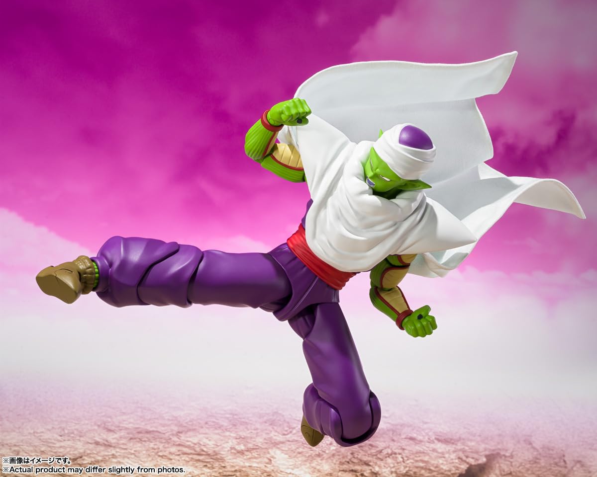 Tamashii Nations Piccolo S.H.Figuarts facial parts with turban enable subtle expression shifts.