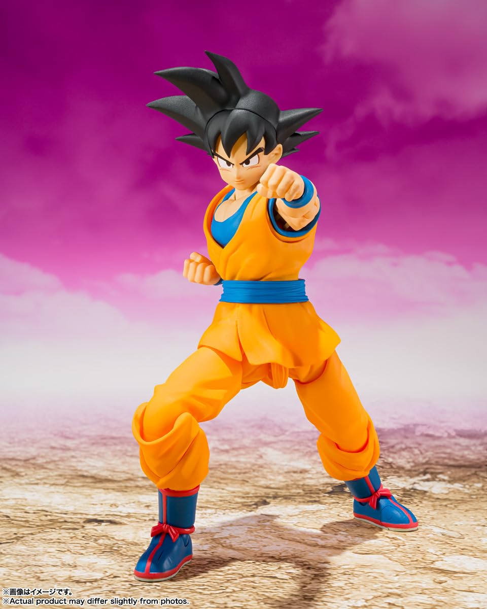 TAMASHII NATIONS Dragon Ball DAIMA Son Goku S.H.Figuarts head and gi parts for versatile styling.