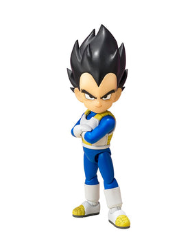 Tamashii Nations Dragon Ball DAIMA Vegeta mini figure on display for collectors