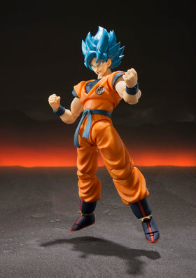 Tamashii Nations Dragon Ball Goku figure in dynamic pose for action display.