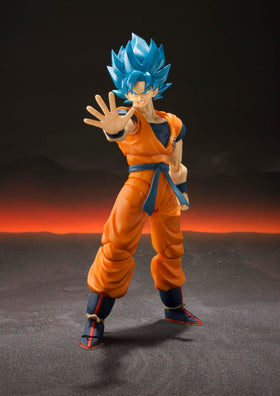 Tamashii Nations Dragon Ball Goku figure packaging label confirms official license.