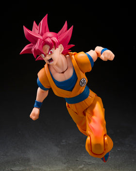 Tamashii Nations Dragon Ball Super Goku God Aura box art supports collector display.