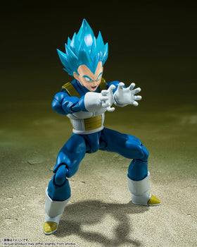 Tamashii Nations Dragon Ball Super SSGSS Vegeta interchangeable hands enable action-ready stances