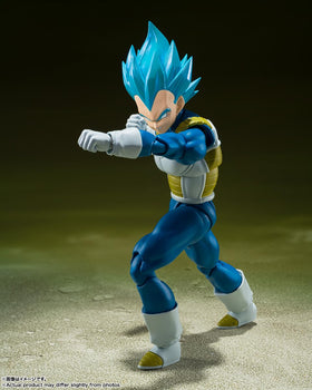 Tamashii Nations Dragon Ball Super SSGSS Vegeta left-hand variants for dramatic poses