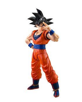 Tamashii Nations Son Goku in Cell Saga outfit for faithful anime display