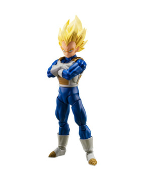 TAMASHII NATIONS Dragon Ball Z Vegeta new sculpt delivering precise anime detail.
