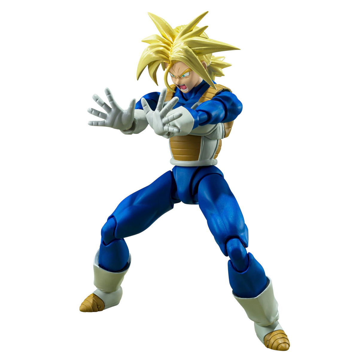 TAMASHII NATIONS Dragon Ball Z Trunks front view for faithful display and detail.