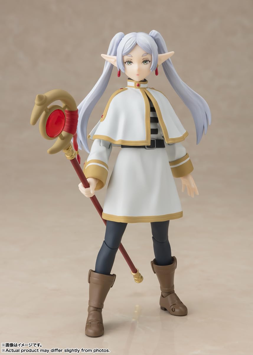 Frieren staff for magical battle poses