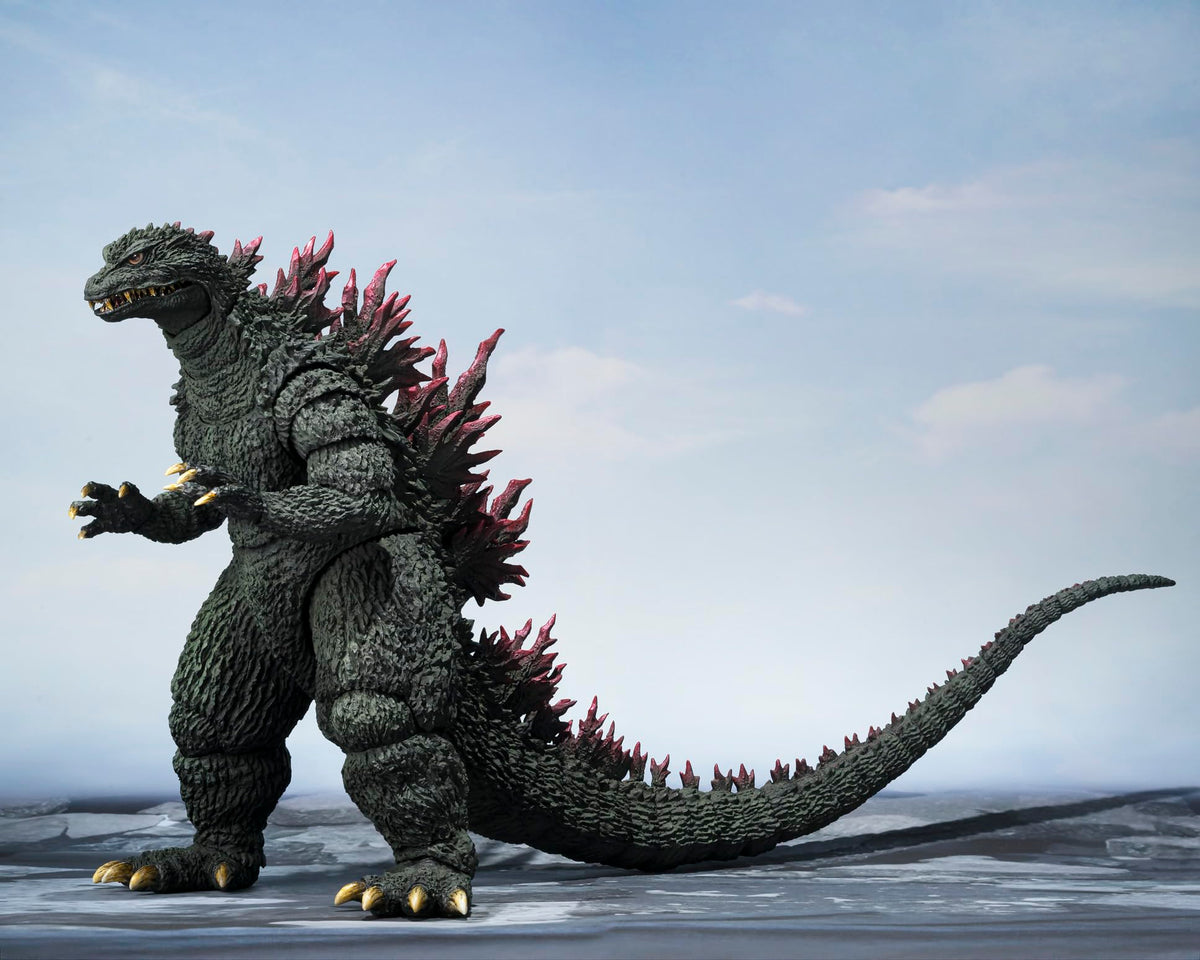 Tamashii Nations Godzilla 2000 vs Megaguirus dynamic pose ideal for shelves