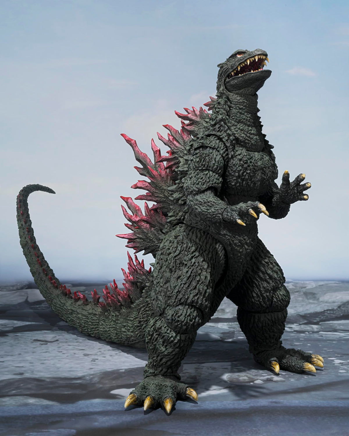 Tamashii Nations Godzilla 2000 vs Megaguirus packaging label showing licensing