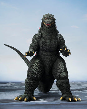 Tamashii Nations Godzilla 2000 vs Megaguirus portrait close-up highlights sculpt detail
