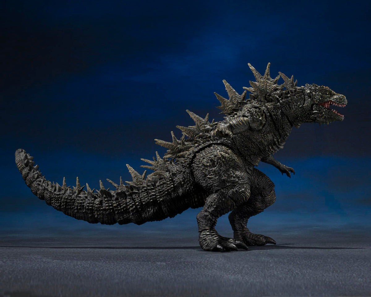 Tamashii Nations Godzilla 2023 Odo Island dorsal fin shape accurately reproduced for screen-accurate display.