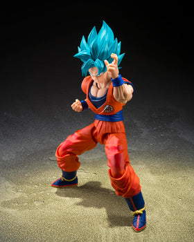 Tamashii Nations Goku blue facial parts provide mood-rich expressions.