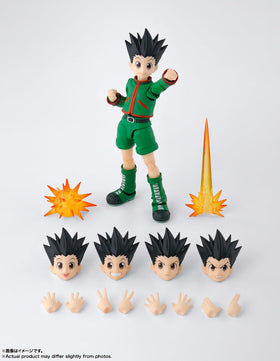 Gon S.H.Figuarts display-ready figure with sturdy construction for shelves.