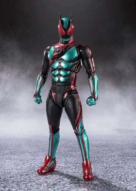TAMASHII NATIONS Kamen Rider Zeztz suit close-up with metallic finish for display