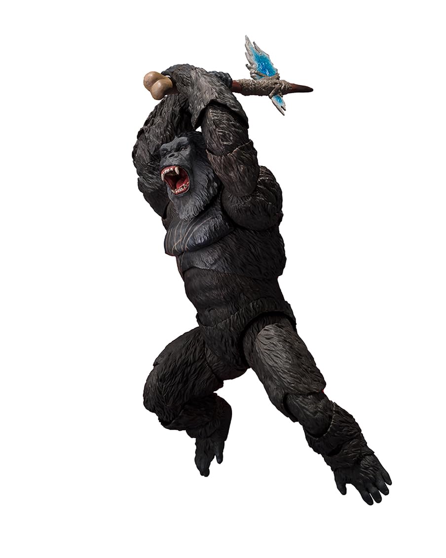 Kong S.H.MonsterArts figure with battle-damage texture for display