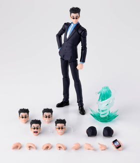 Tamashii Nations Leorio poseability and joints support dynamic display setups.