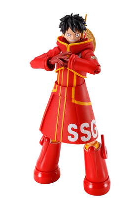 Tamashii Nations Luffy Future Island Egghead figure front view for dynamic display