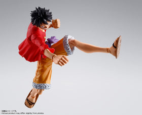 TAMASHII NATIONS Luffy S.H.Figuarts close-up sculpt details.