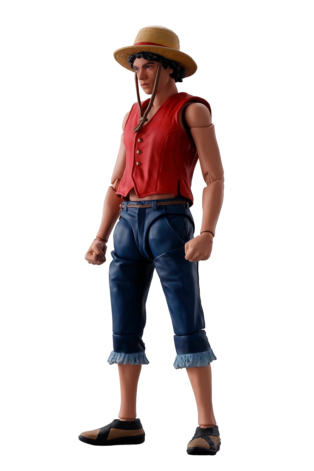 Tamashii Nations Luffy S.H.Figuarts main body for dynamic display and pose versatility.