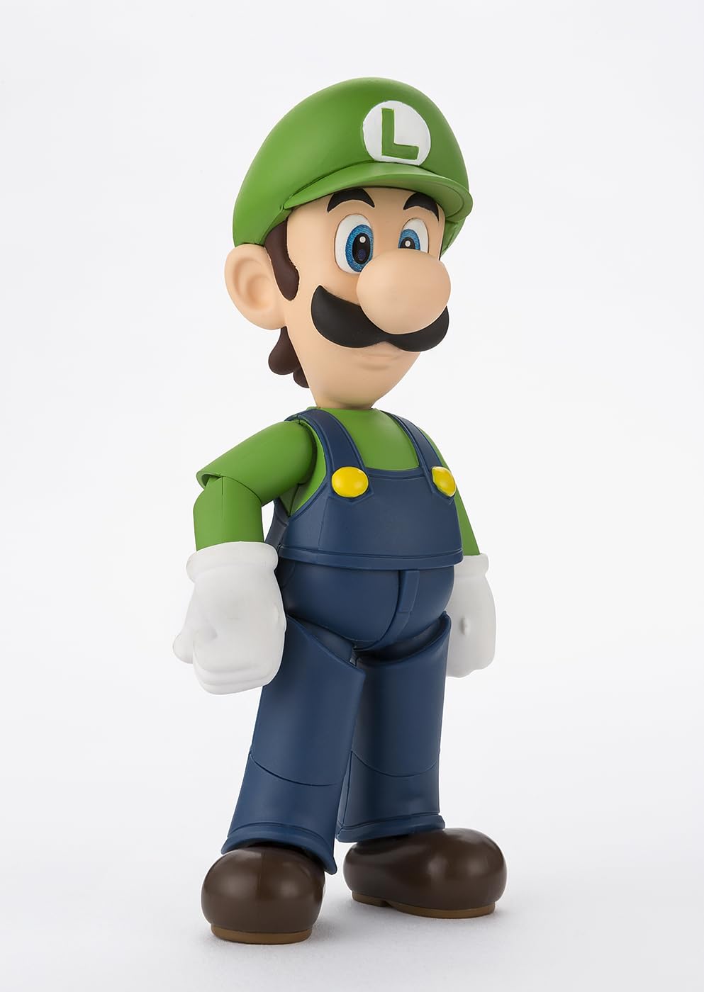 Tamashii Nations Luigi S.H.Figuarts interchangeable hands for expressive gestures.