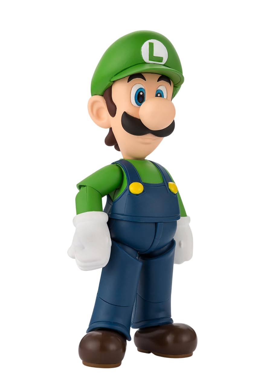 Tamashii Nations Luigi S.H.Figuarts main body pose enables dynamic action poses.