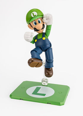 Tamashii Nations Luigi S.H.Figuarts red shell accessory enhances storytelling.