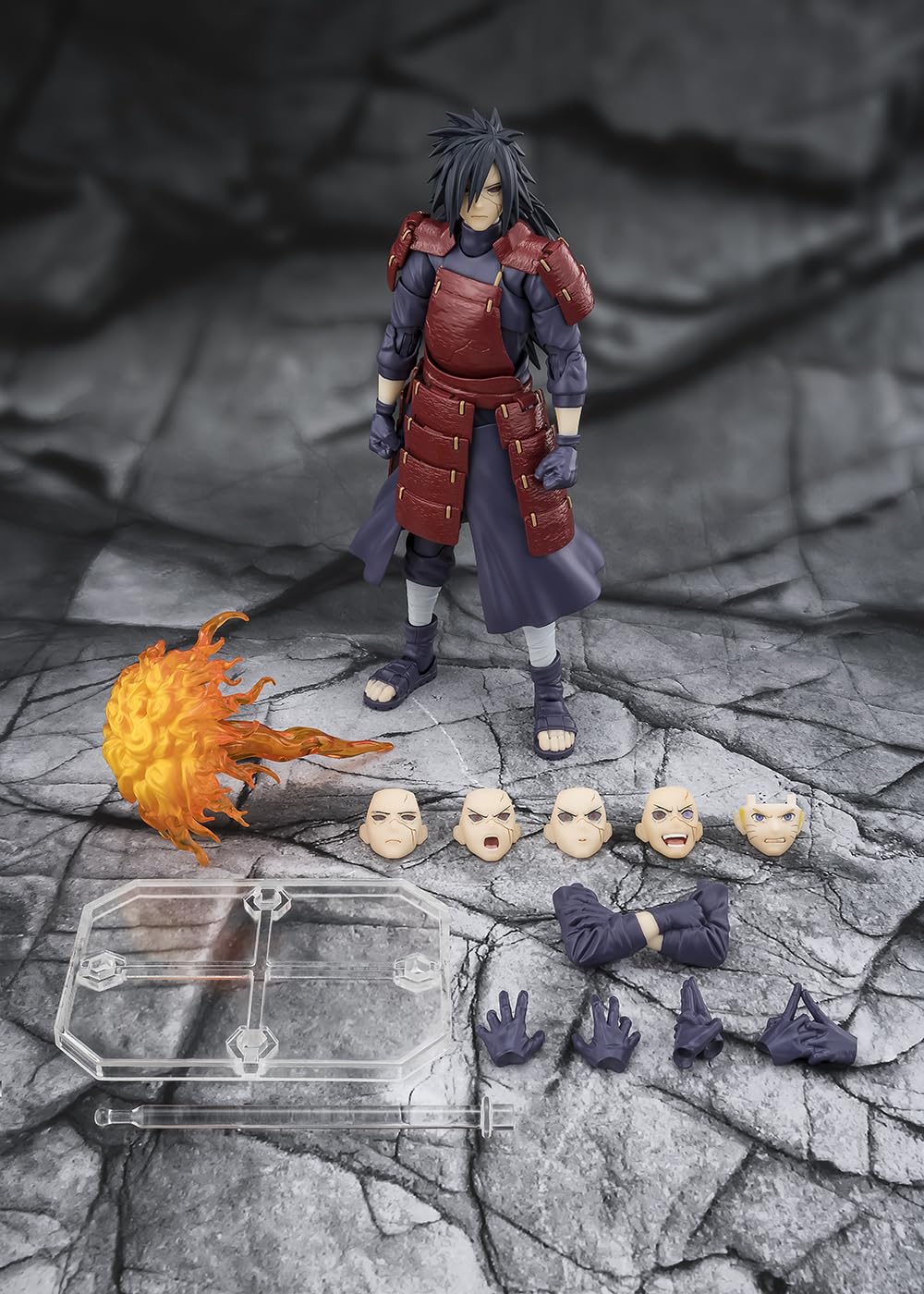 Tamashii Nations support poles for recreating dramatic ninjutsu poses